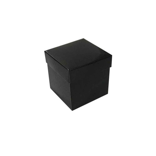 Komple Karton Kutu Düz Renk 7X7X7 CM - 25 Adet  Siyah