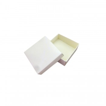 Komple Karton Kutu Mermer Desenli 8X8X3 CM - 50 Adet  Krem