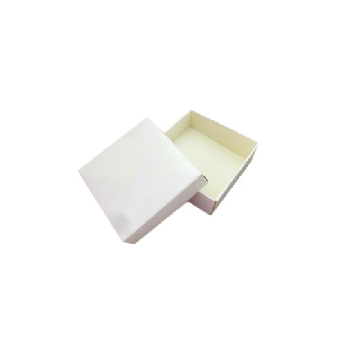 Komple Karton Kutu Mermer Desenli 8X8X3 CM - 50 Adet  Krem