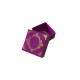 Komple Karton Kutu Saray Desen Gold Yaldız 4X4X2 CM - 50 Adet  Mor