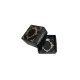 Komple Karton Kutu Saray Desen Gold Yaldız 4X4X2 CM - 50 Adet  Siyah