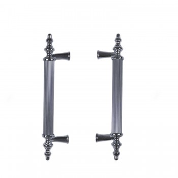 Kulp Silindir Çizgili  Zamak Kulp  Model 14 CM - 2 Adet  Gümüş