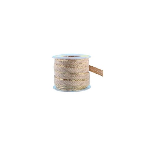 Kanaviçe Kurdele Kenarı Şeritli 4 Mm - 10 Metre  Altın