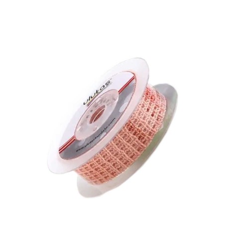 Kurdele Kanaviçe File Modeli 2 CM - 20 Metre  Pudra