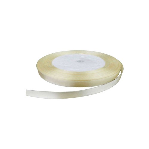 Saten Kurdele Kalın 1 Cm - 240 Metre  Krem