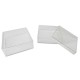 Kutu Kare Model Mika Şefafaf  8X8X3 CM - 12 Adet