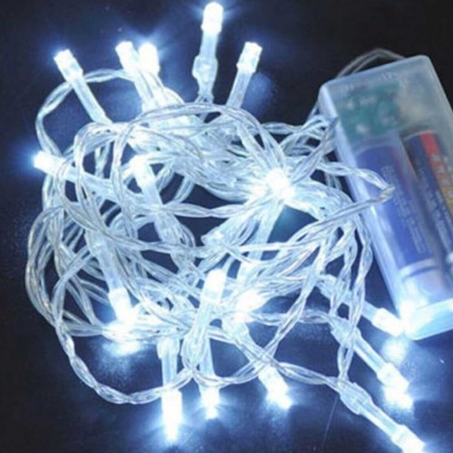 Led Işık Pilli  Balon Ve Dekorasyon İçin 3 Metre   Beyaz