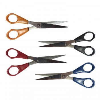 Sade Süslenmemiş Makas Plastik Saplı 14 CM