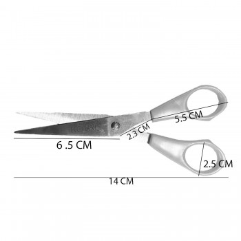 Sade Süslenmemiş Makas Plastik Saplı 14 CM