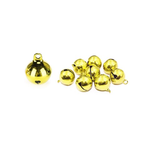 Metal Çıngırak Zil  1 CM - 50 Adet  Gold