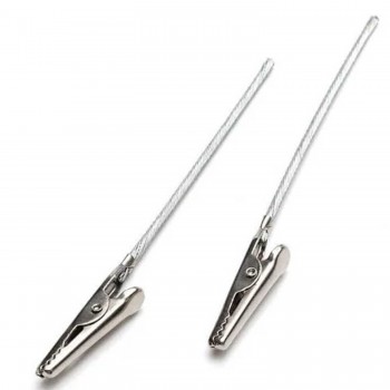 Metal Timsah Ağzı Tutacak Aparatı Epoksi İçin Metal Tutacak  9 CM - 5 Adet  Gümüş