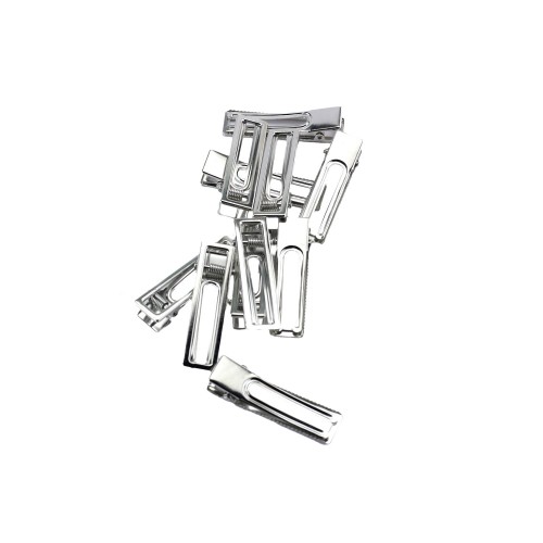 Metal Toka Epoksi Tokası   Köşeli Model - 4 Adet   Gümüş