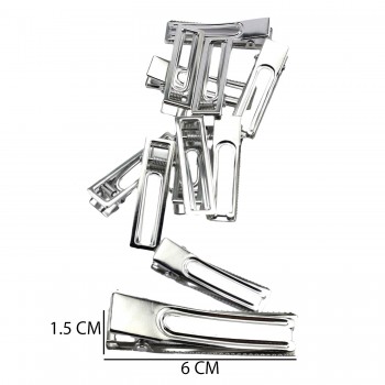 Metal Toka Epoksi Tokası   Köşeli Model - 4 Adet   Gümüş