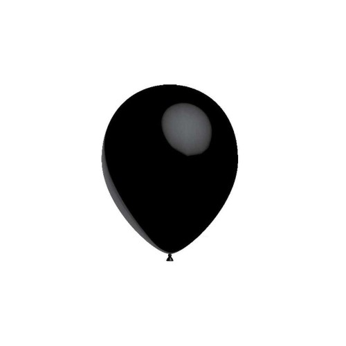 Metalik  Balon 12 İnç Baskısız - 100 Adet  Siyah