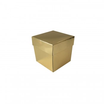 Metalize Parlak Komple Karton Kutu Düz Renk 6X6X6 CM - 25 Adet Gold Metalize Parlak Komple Karton Kutu Düz Renk 6X6X6 CM - 25 Adet Gold