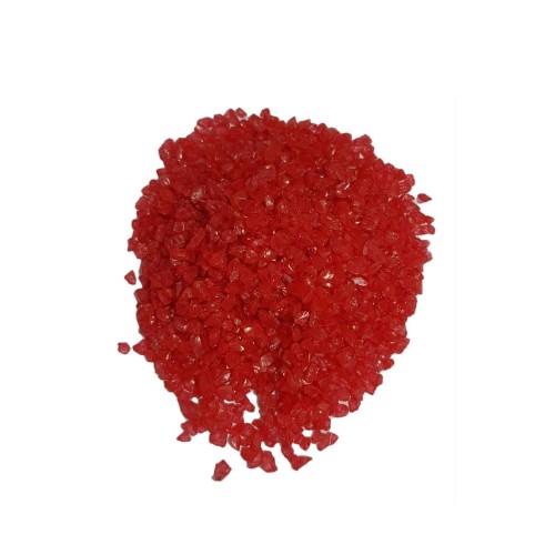 Dekoratif  Kırma Kırık Cam Neon Renk Cam Kırığı - 1 KG  Kırmızı