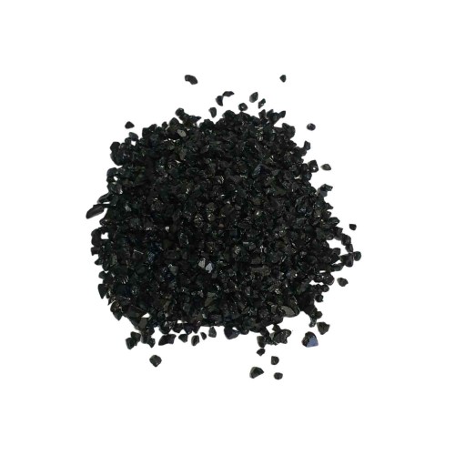 Dekoratif  Kırma Kırık Cam Neon Renk Cam Kırığı - 1 KG  Siyah