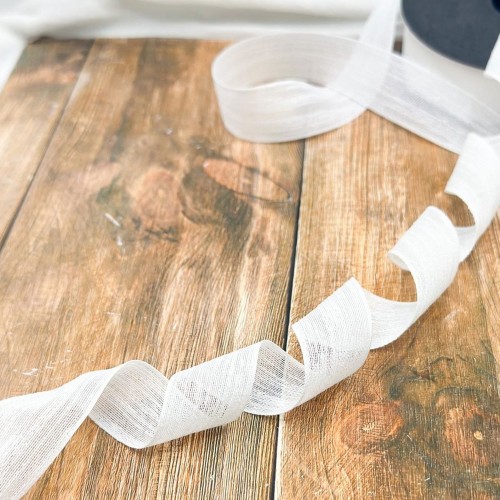 Nopel Keten Kurdele 2.5 Cm  - 20 Metre  Beyaz