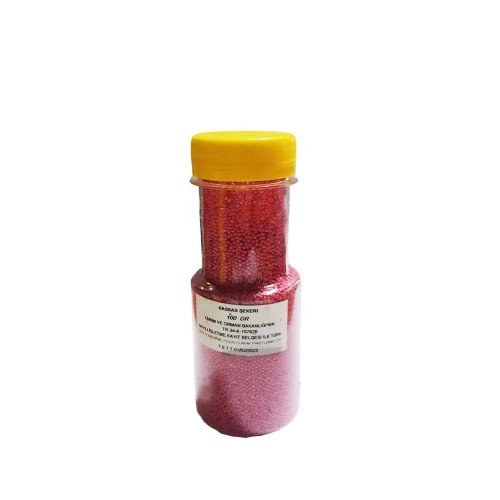 Pasta Süsleme Şekeri - Kaskas Yenilebilir Kum Şeker 100 GR  Pembe