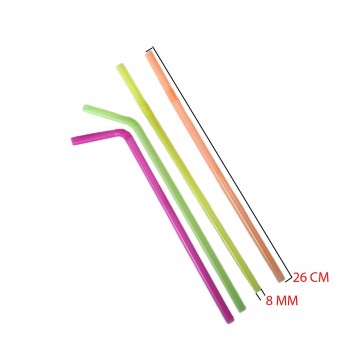 Plastik Pipet 8 MM Karışık Renkli 26 CM - 50 Adet Plastik Pipet 8 MM Karışık Renkli 26 CM - 50 Adet