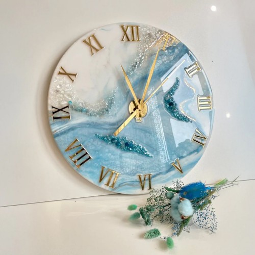 Pleksi Saat Roma Rakamları Seti 3.8 CM  Gold