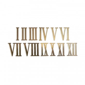Pleksi Saat Roma Rakamları Seti 3.8 CM  Gold