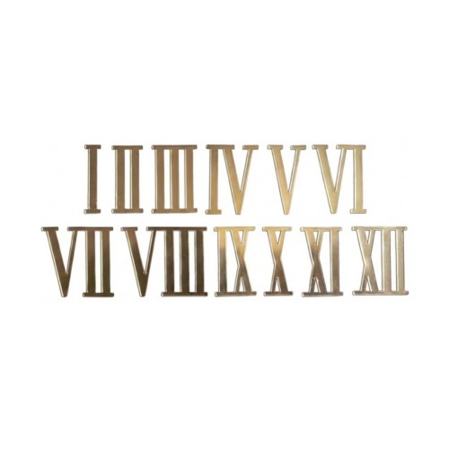 Pleksi Saat Roma Rakamları Seti 3.8 CM  Gold
