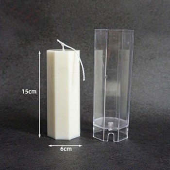 Poli Karbon Mum Kalıbı Altı Köşeli 15 CM 6239 Poli Karbon Mum Kalıbı Altı Köşeli 15 CM 6239