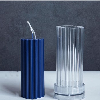 Poli Karbon Mum Kalıbı Dik Çizgili  6217