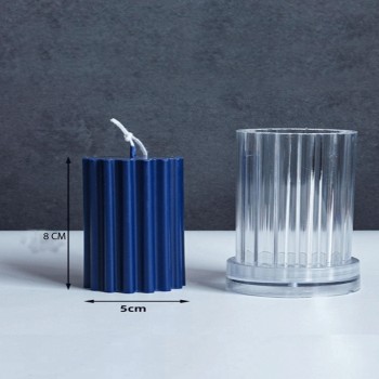 Poli Karbon Mum Kalıbı Dik Çizgili 6218 Poli Karbon Mum Kalıbı Dik Çizgili 6218