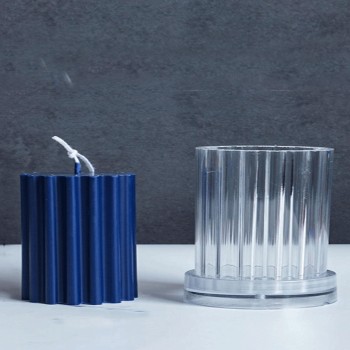 Poli Karbon Mum Kalıbı Dik Çizgili 6218