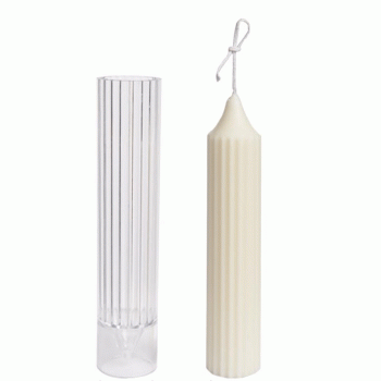 Poli Karbon Mum Kalıbı Dik Çizgili  6266