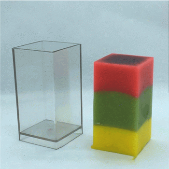 Poli Karbon Mum Kalıbı Kare 6253 Poli Karbon Mum Kalıbı Kare 6253