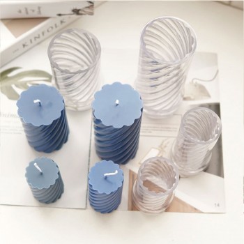 Poli Karbon Mum Kalıbı Mika Sert Plastik Burgulu Mum Kalıbı 16.5 CM 6236