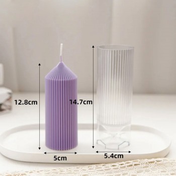Poli Karbon Sert Plastik Mum Kalıbı Dik İnce Çizgili 14.7X5.4 CM Poli Karbon Sert Plastik Mum Kalıbı Dik İnce Çizgili 14.7X5.4 CM