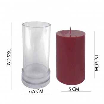 Poli Karbon Silindir Mum Kalıbı 6244 Poli Karbon Silindir Mum Kalıbı 6244