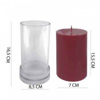 Poli Karbon Silindir Mum Kalıbı 6245 Poli Karbon Silindir Mum Kalıbı 6245