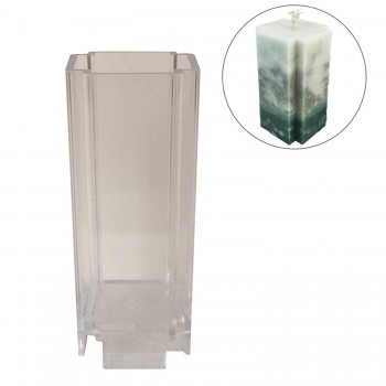 Poli Karbon Silindir Mum Kalıbı Sert Plastik Kare   6242