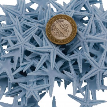 Polyester Deniz Yıldızı Minik Boy 0.5 CM- 1.5 CM - 100 Adet Açık Mavi Polyester Deniz Yıldızı Minik Boy 0.5 CM- 1.5 CM - 100 Adet Açık Mavi