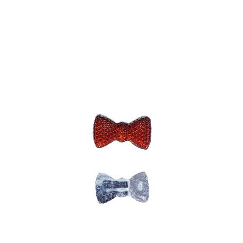 Polyester Fiyonk Hazır Papyon 1 CM X 2 CM - 100 Adet  Kırmızı