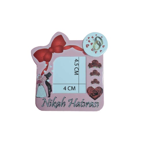 Resim Çerçevesi  Magnetli Karton Nikah Hatırası  - 25 Adet