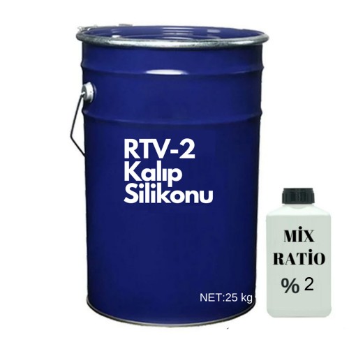 RTV-2 Kalıp Silikonu 30 SHORE Yarı Şeffaf - 25 KG RTV-2 Kalıp Silikonu 30 SHORE Yarı Şeffaf - 25 KG