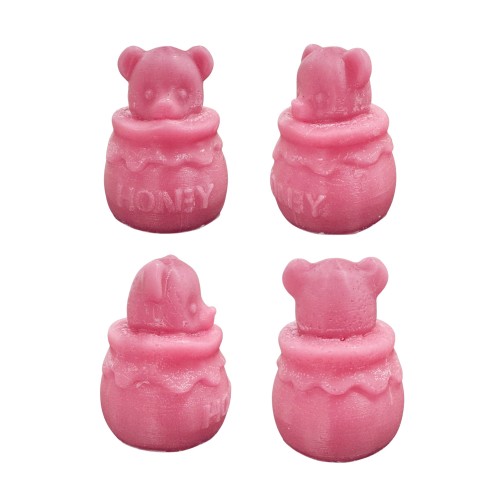 Silikon 3D Bal Kavanozundaki Sevimli Ayıcık Mum Kalıbı
