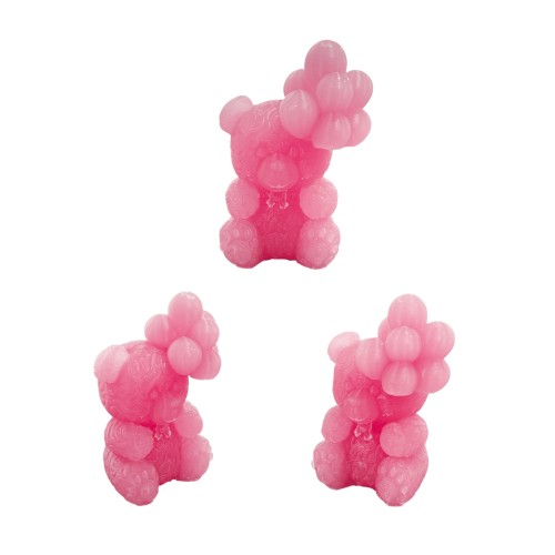 Silikon 3D Balonlu Sevimli Ayıcık Mum Kalıbı