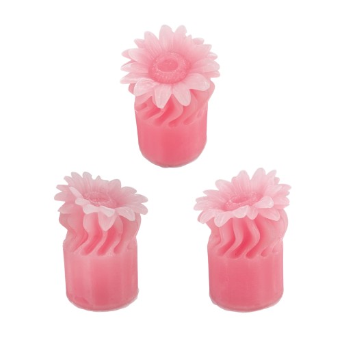 Silikon 3D Burgulu Papatya Mum Kalıbı