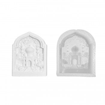 Silikon 3D Cami Motifli Taş Tozu ve Mum Kalıbı