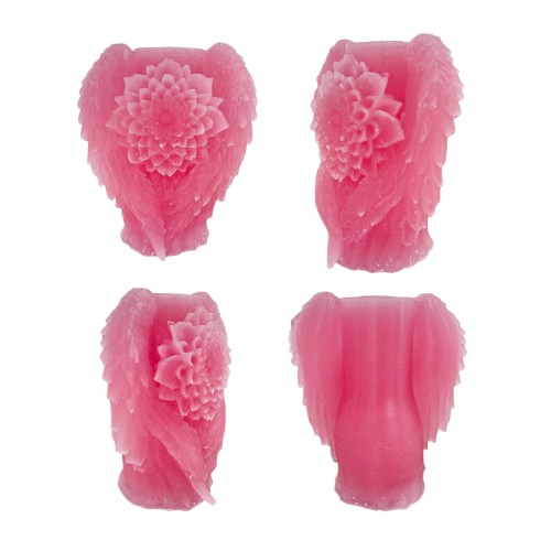 Silikon 3D Çiçekli Melek Kanadı Mum Kalıbı