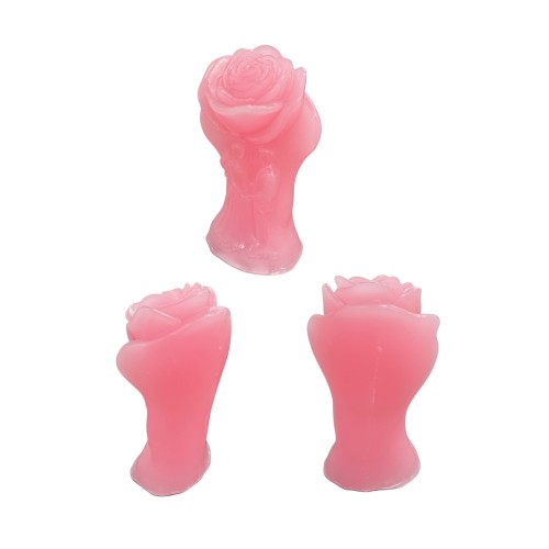 Silikon 3D Gül İçinde Çift Figürlü Mum Kalıbı