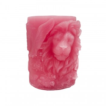 Silikon 3D Kabartmalı Aslan Şeklinde Sütun Mum Kalıbı