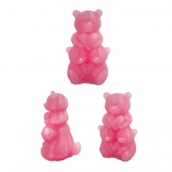 Silikon 3D Kalpli Sevimli Ayıcıklar Mum Kalıbı